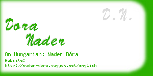 dora nader business card
